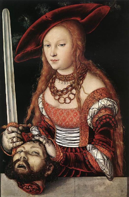 CRANACH, Lucas the Elder Judith with the Head of Holofernes dfg Germany oil painting art